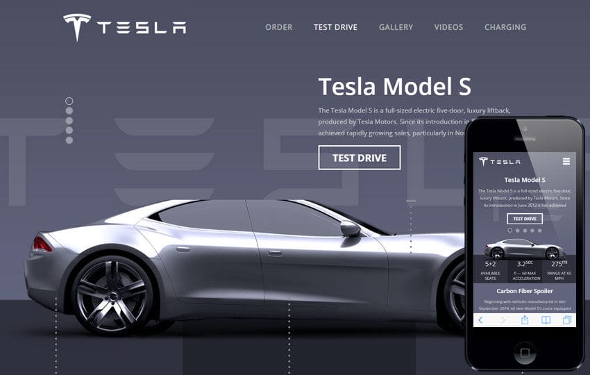 Tesla Autos and Transportation Website Template - W3Layouts
